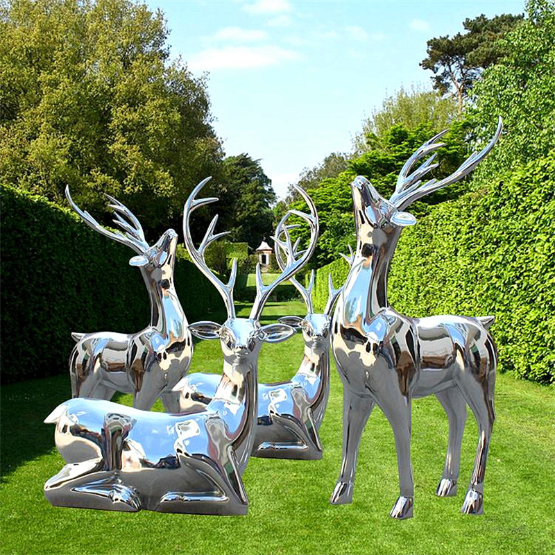 大型不锈钢雕塑定制园林景观镜面不锈钢水景广场户外抽象金属摆件