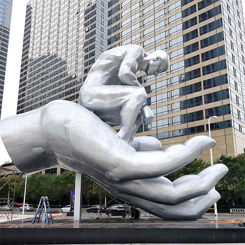 大型不锈钢雕塑定制广场地标金属园林户外异形创意景观公园摆件