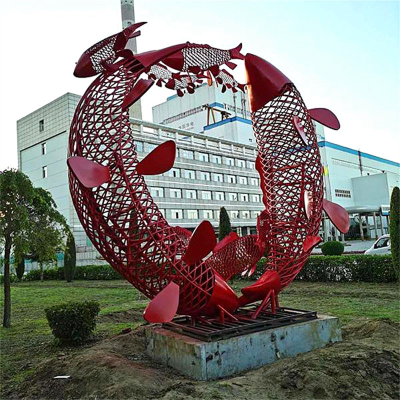 不锈钢雕塑定制大型金属异形水景观卡通园林浪花月亮校园镜面摆件