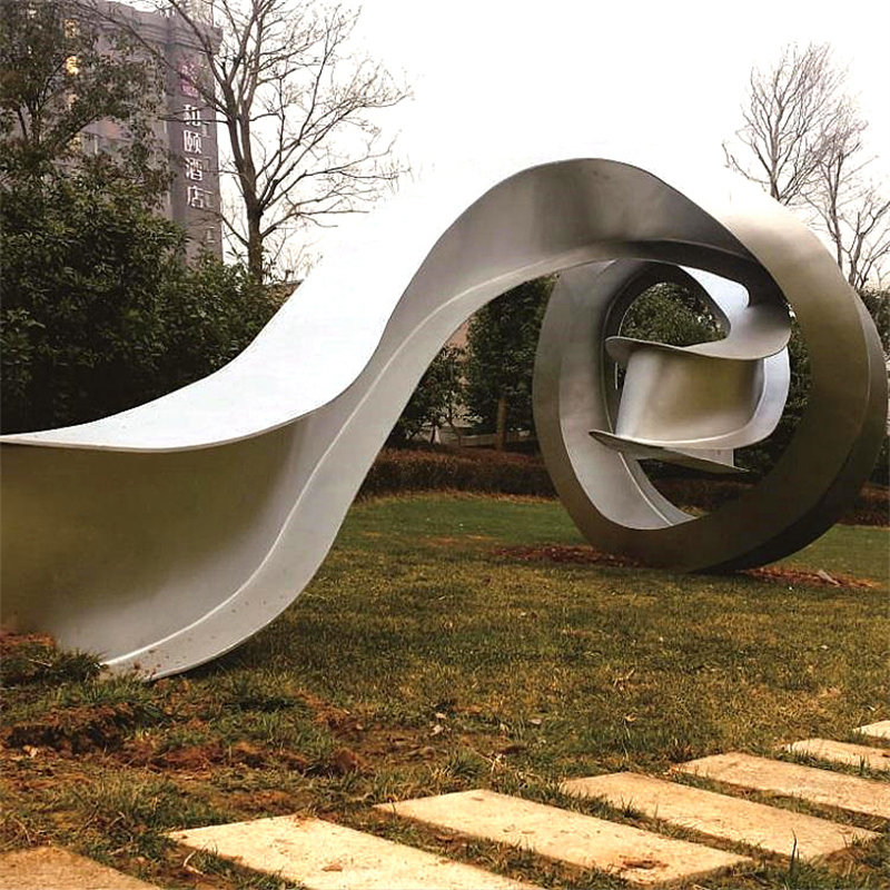 大型不锈钢雕塑定制户外景观园林蒲公英羽毛流水船镂空球创意摆件