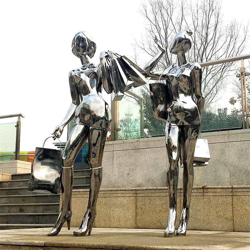 大型不锈钢雕塑定制户外广场房地产镜面月亮金属创意城市景观摆件