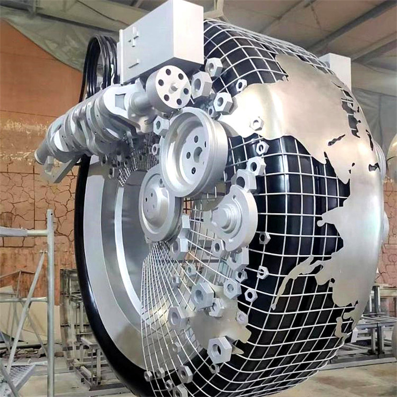 大型不锈钢雕塑厂家定制抽象校园广场地产水景园林现代金属摆件