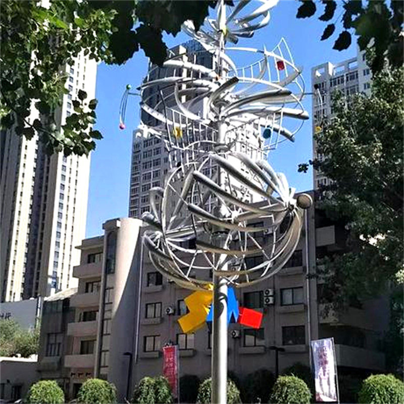 现代抽象不锈钢雕塑定制户外学校公园园林景观镂空落地艺术品摆件