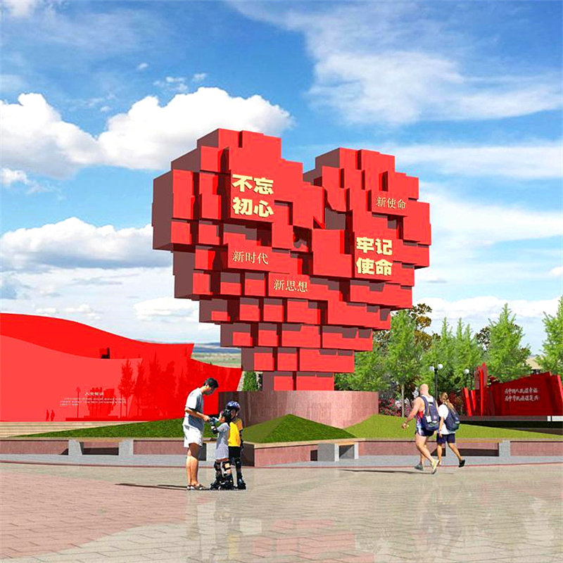 不锈钢雕塑定制大型户外发光抽象校园房地产地标金属园林景观摆件