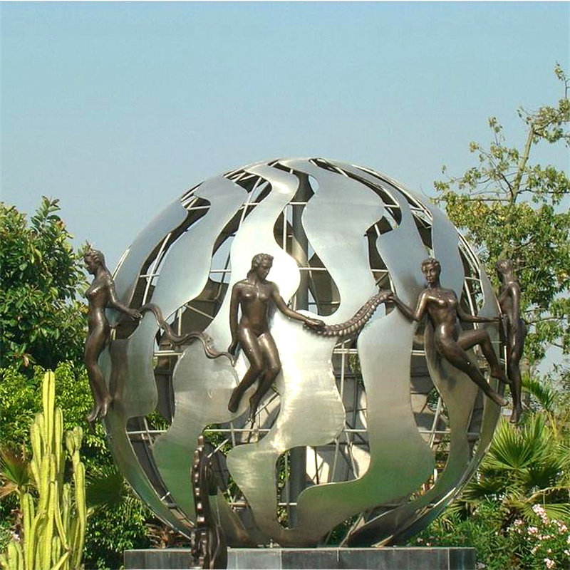 大型不锈钢雕塑定制城市地标性建筑公园广场彩钢园林景观标识厂家