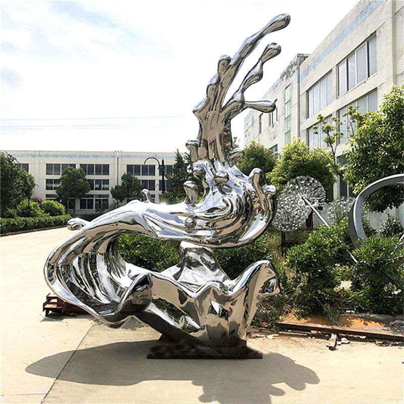 不锈钢海豚雕塑户外水景海洋馆摆件售楼处商场装饰镂空鲲鹏定制