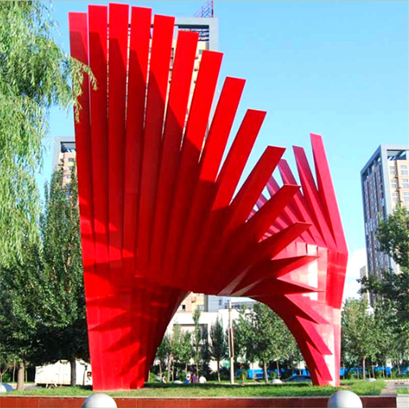 不锈钢雕塑定制大型精神堡垒户外广场景观鹿月亮圆环镂空球鱼金属