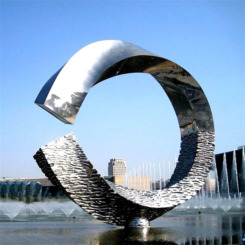 大型不锈钢雕塑定制鲸鱼户外校园地球仪凤凰廊架景观水景镜面厂家