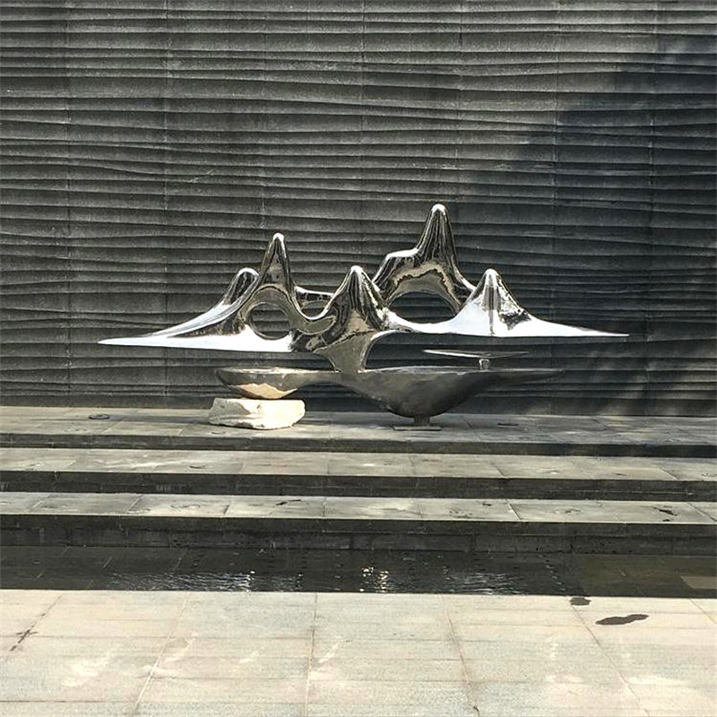 不锈钢景观雕塑厂家定制抽象金属造型户外校园园林创意小品摆件