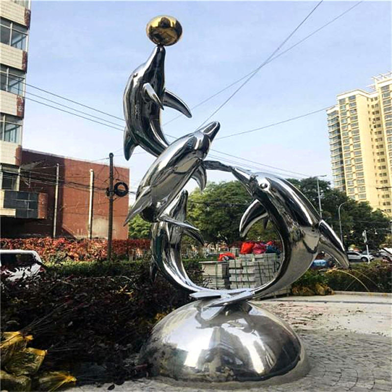 大型不锈钢动物雕塑户外草坪园林景观动物艺术摆件不锈钢卡通雕塑