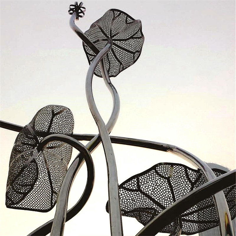 大型不锈钢标志性建筑雕塑城市园林发光异型雕塑不锈钢雕塑厂家