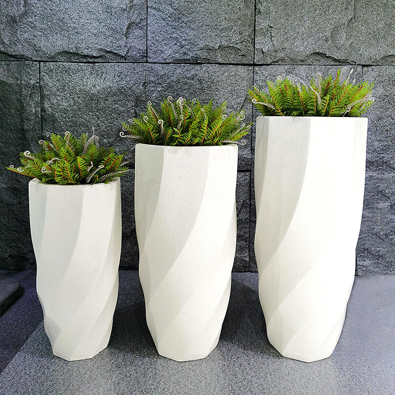 深圳玻璃钢创意花盆绿化湖北宜昌购物商场环境