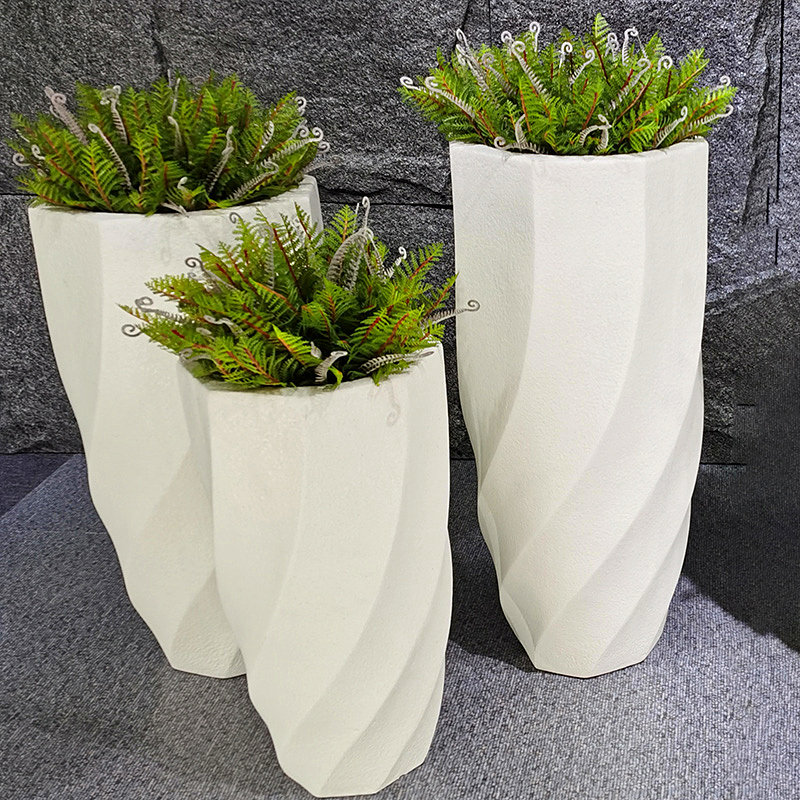 深圳玻璃钢定制花盆适用商场美陈任意位置摆放