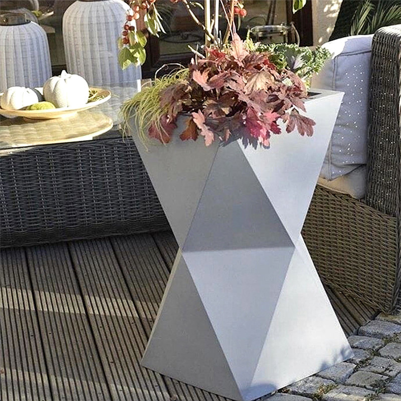 户外商业街花器玻璃钢厂家大花盆组合售楼部开业现代组合花钵花器