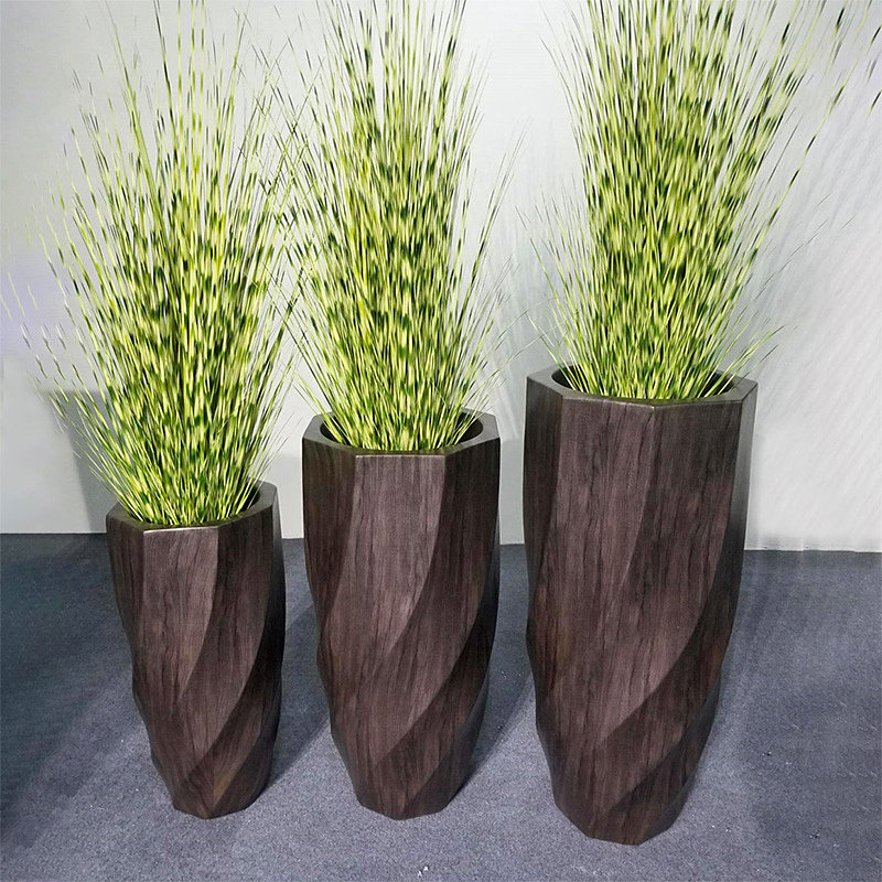 玻璃钢绿化种植箱花盆高架桥市政工程可批发花盆花箱树脂花盆厂家