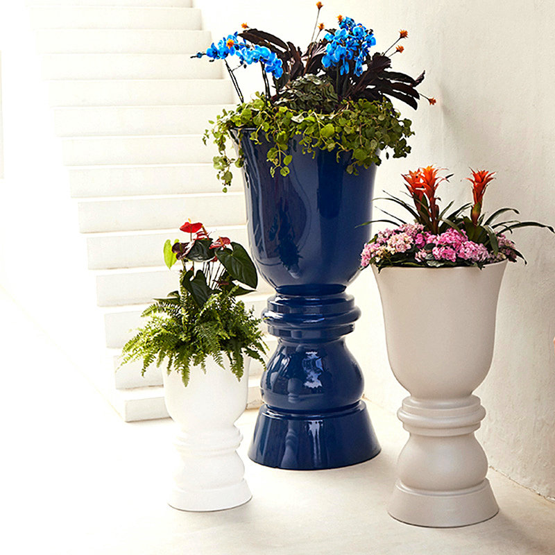 可乘坐的大型玻璃钢花盆提升吉林辽源商场购物体验