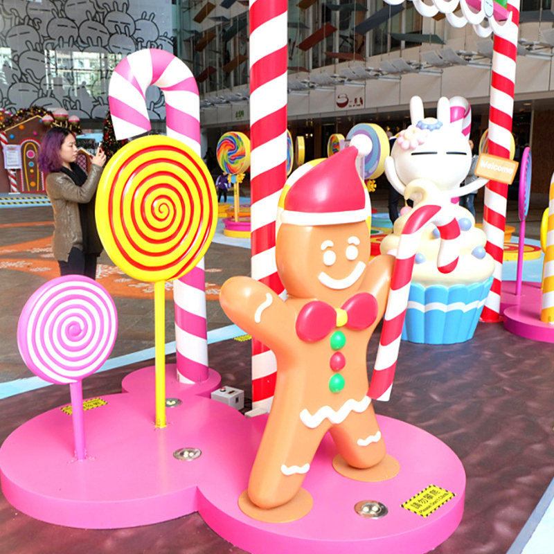 园林景观小品几何发光玻璃钢梅花鹿雕塑房地产户外麋鹿装饰大摆件