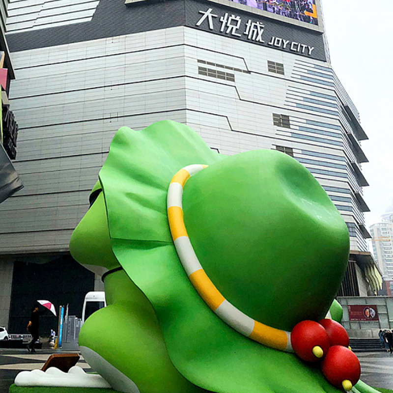 玻璃钢雕塑定制户外景观商业街卡通大型熊不锈钢广场摆件商场美陈