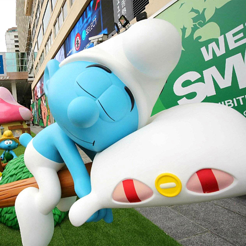 大型户外玻璃钢雕塑定制卡通游乐场校园标识红色公园装饰广场摆件