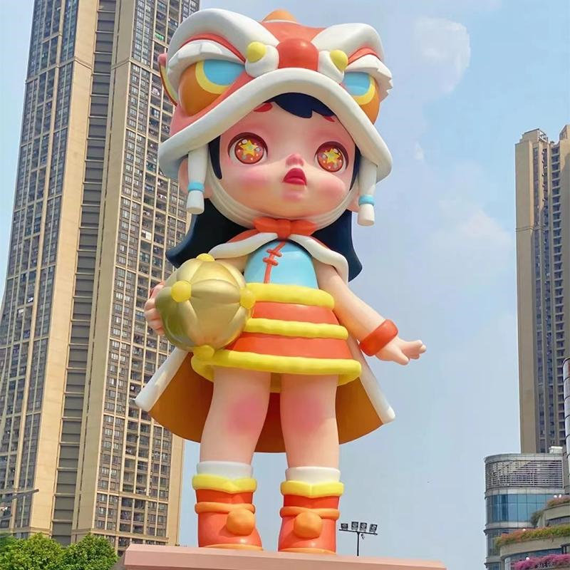 网红拍照打卡蜜蜂玻璃钢商场卡通花缸雕塑幼儿园装饰彩虹发光摆件