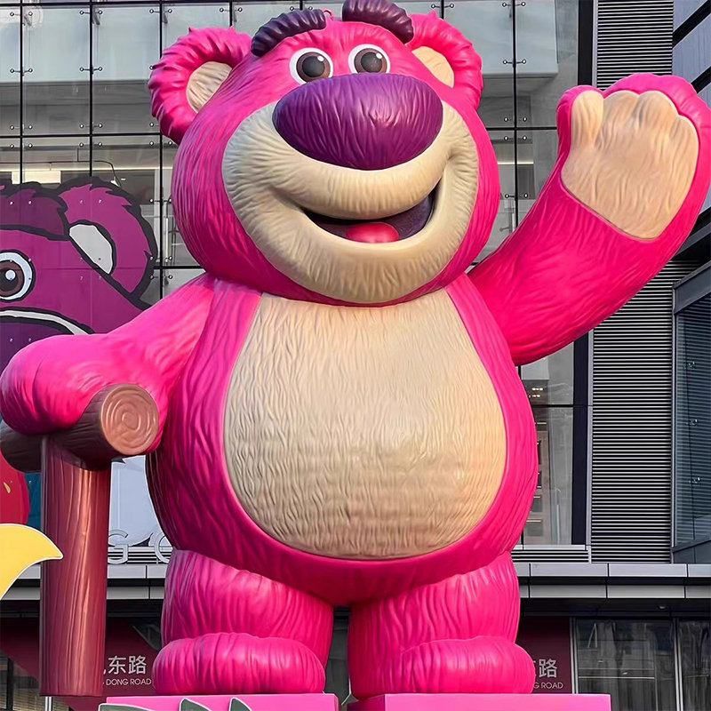 大型玻璃钢雕塑厂家定制动物卡通彩绘吉祥物城市商场景观美陈摆件