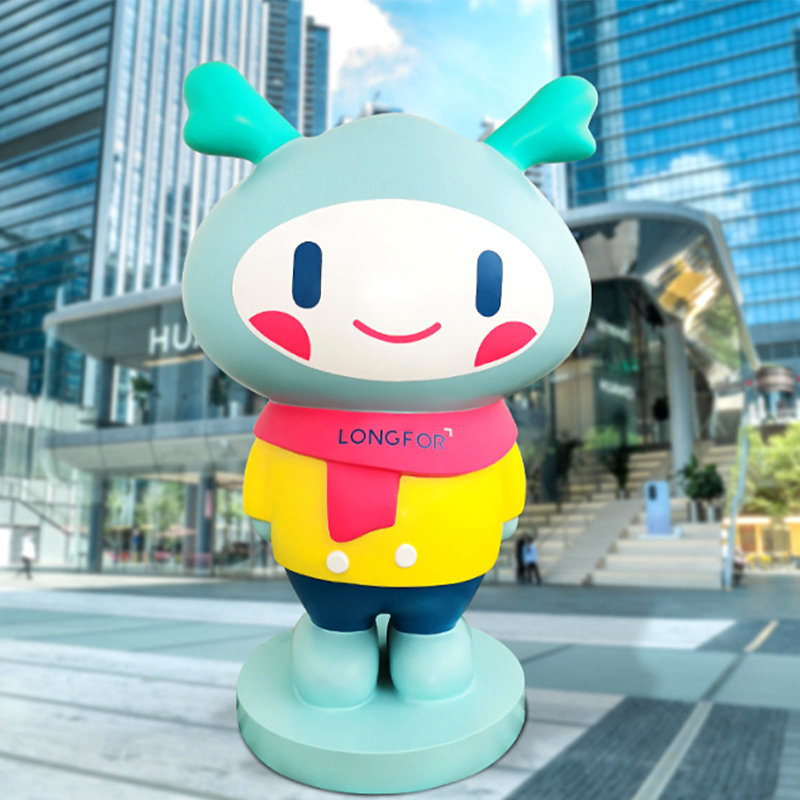 玻璃钢大型几何切面熊鹿猫动物抽象雕塑摆件户外园林景观雕塑摆件