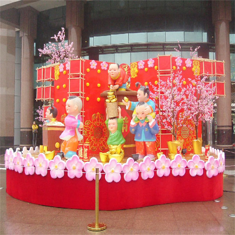 大型玻璃钢美陈道具户外熊卡通雕塑商业街商场动物景观装饰摆件