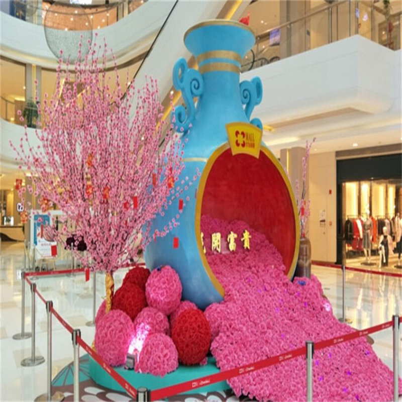 大型玻璃钢卡通雕塑商场美陈创意IP形象吉祥物潮玩公仔落地摆件