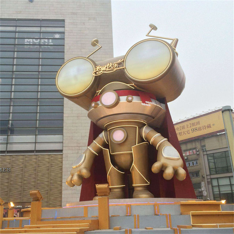 玻璃钢卡通雕塑电影院户外广场餐厅商场美陈景观摆件卡通人物雕塑