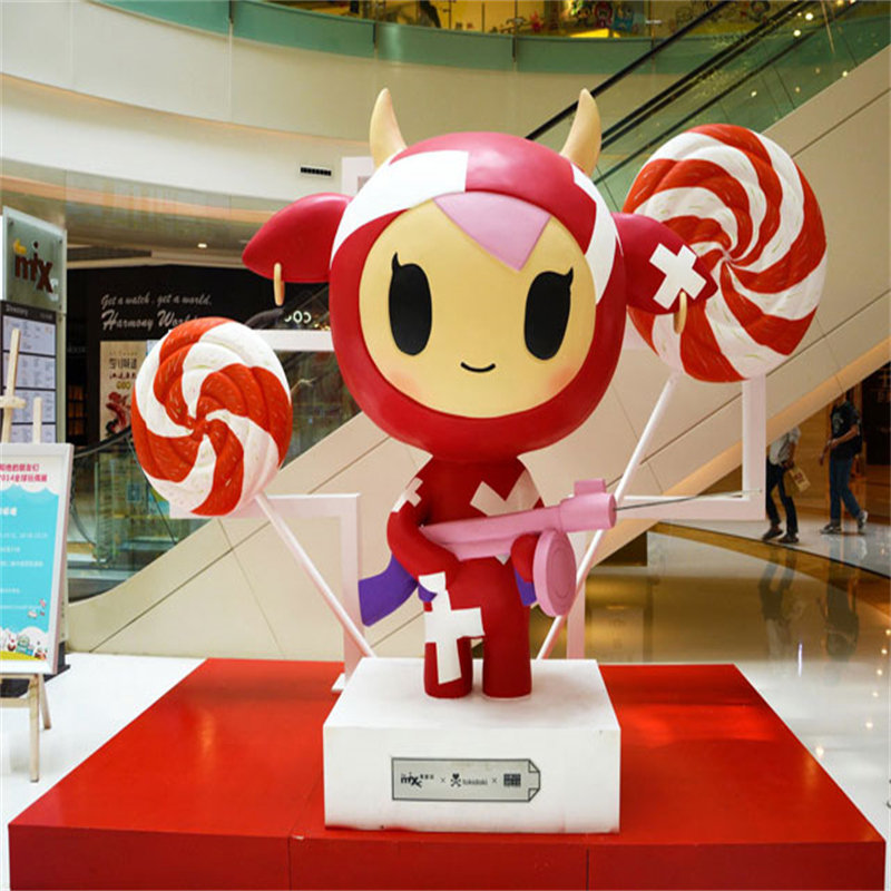 大型玻璃钢卡通雕塑商场美陈创意造型IP人物形象摆件玻璃钢熊雕塑