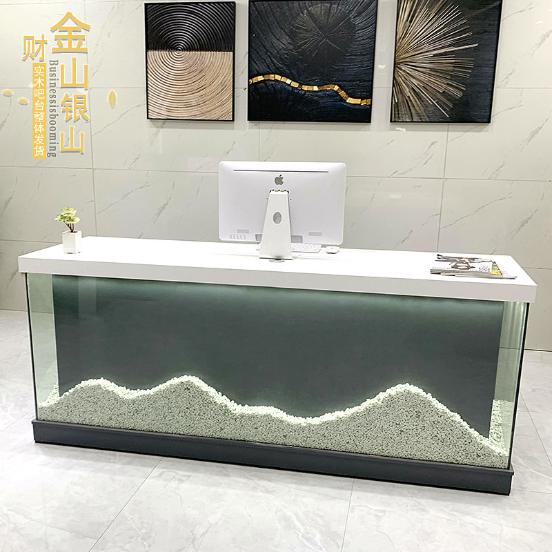 玻璃钢前台定制创意异形烤漆接待台吧台收银台服务台导诊台咨询台