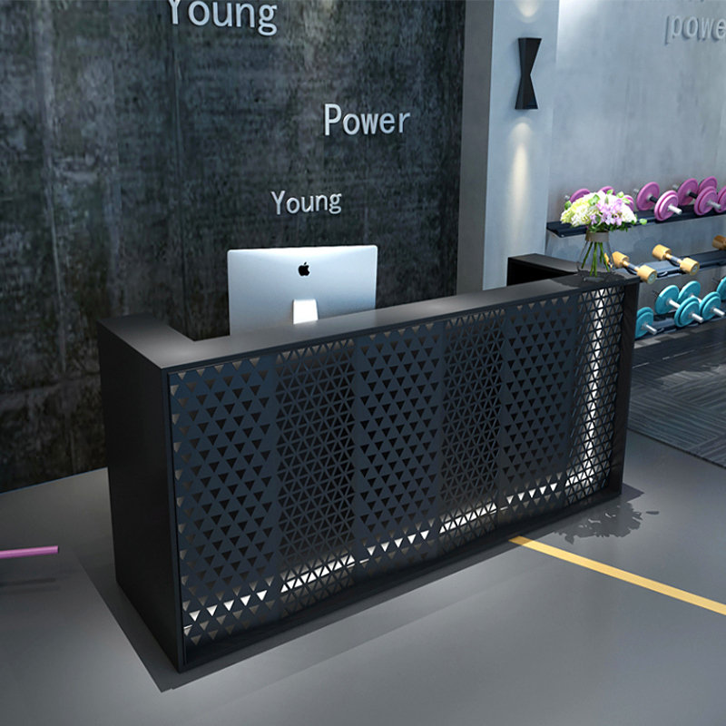 创意异形玻璃钢烤漆前台现代公司大堂接待台售楼部服务台吧台定制