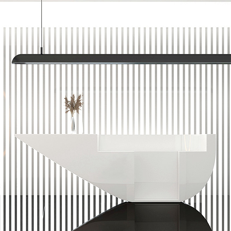 美容院烤漆吧台收银台酒店公司前台接待台玻璃钢现代简约轻奢柜台