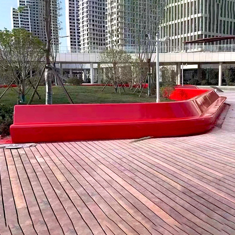 玻璃钢座椅户外园林景观树池公园异形坐凳休闲椅商业美陈定制厂家