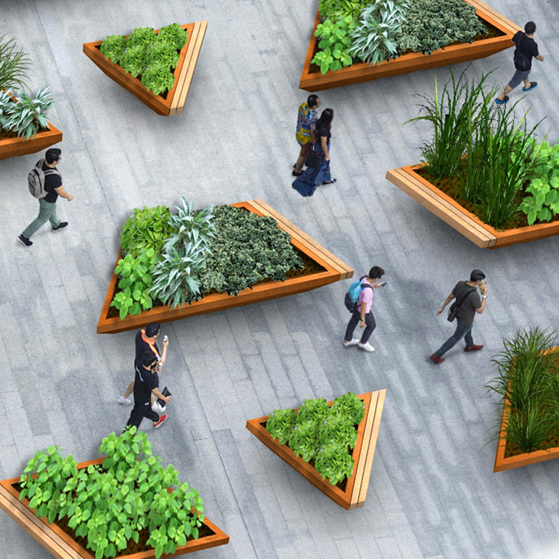 玻璃钢树池户外休闲椅公园创意景观异形坐凳花池商场休息座椅定制