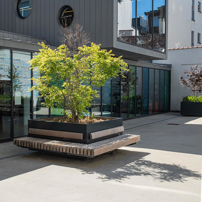 户外休闲座椅商场机场休闲坐凳公园学校园林景观玻璃钢树池种植池