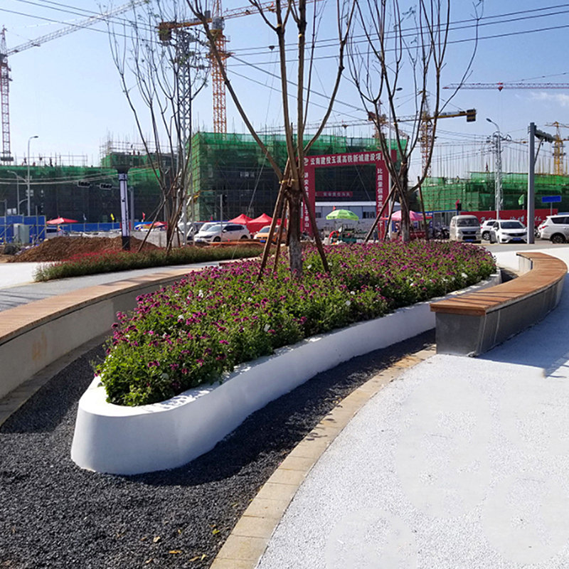 不锈钢雕塑异型不锈钢树池坐凳玻璃钢广场公园花池围边不锈钢雕塑