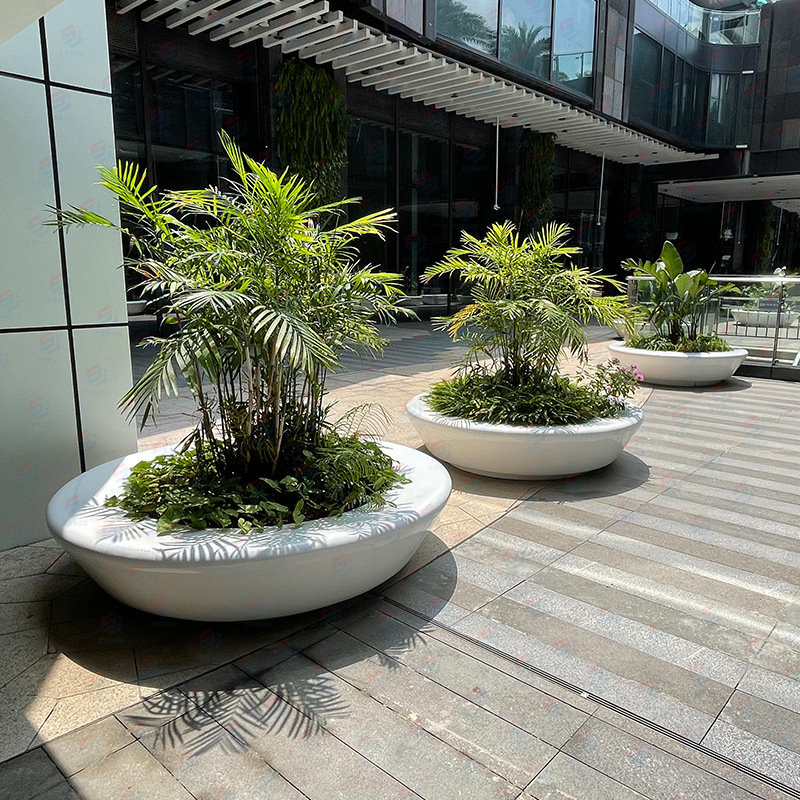 不锈钢座椅异形长椅铁艺坐凳实木椅玻璃钢花箱组合木艺休息椅定制