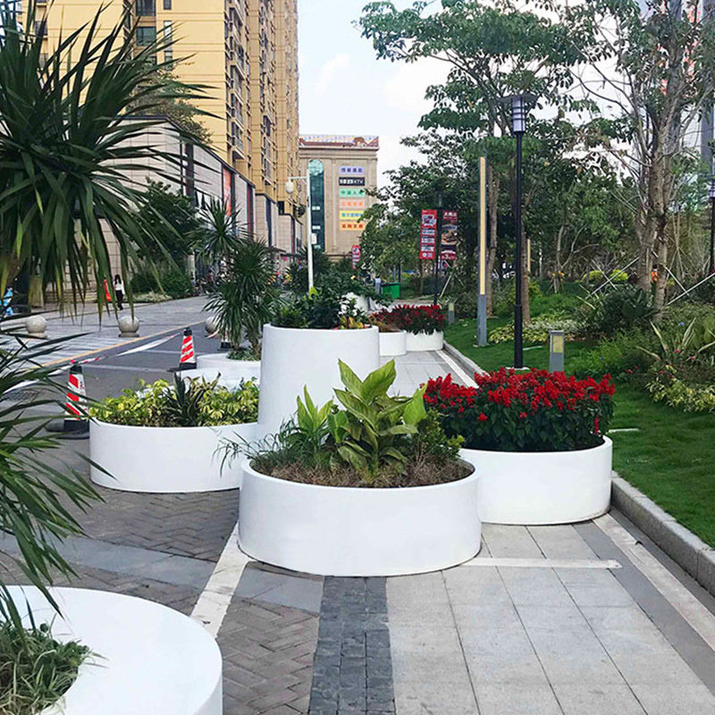 玻钢树脂座椅户外弧形坐凳步行街休闲椅公园长条凳子广场树池坐凳