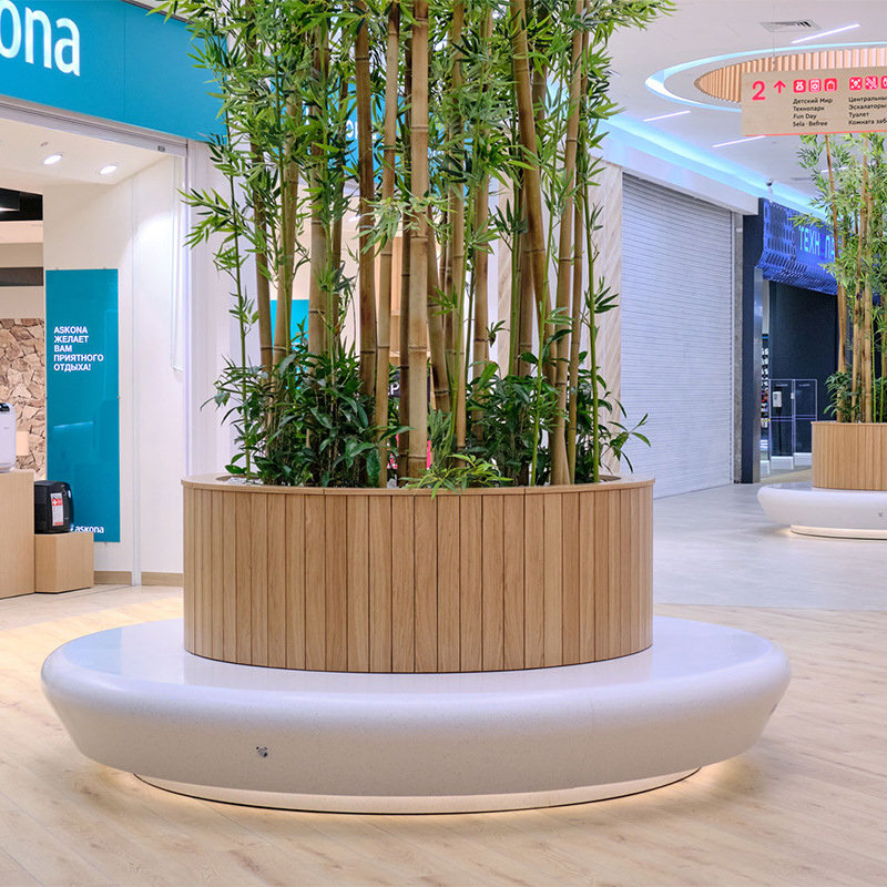 玻璃钢休闲座椅商场美陈树池坐凳机场椅子创意造型户外等候椅厂家