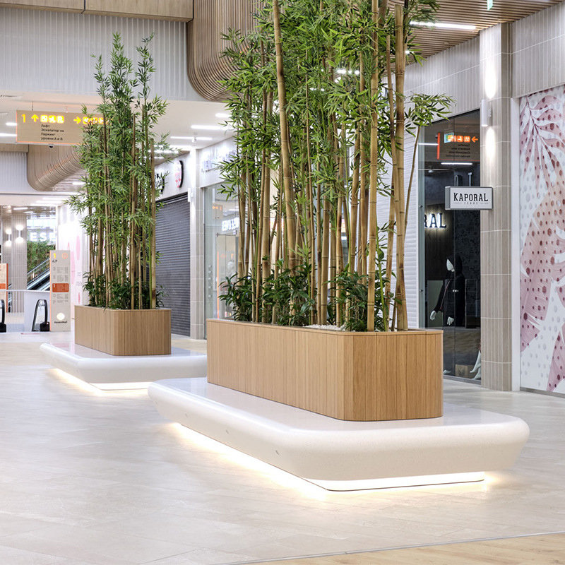 不锈钢方形树池坐凳金属铁艺公园林围栏异形花坛户外镂空休闲座椅