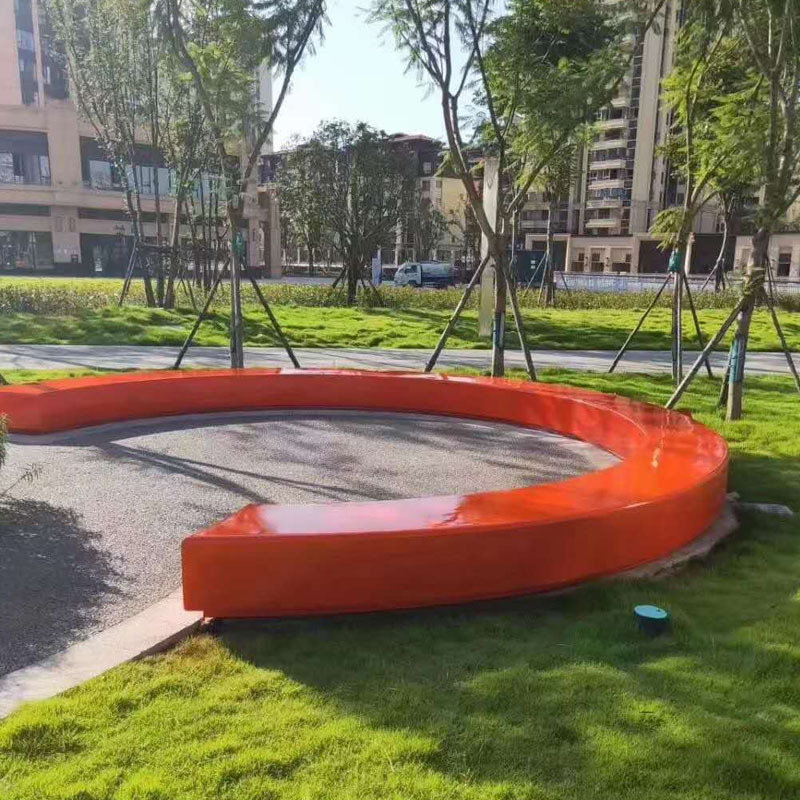 小异形学校户外公园休闲座椅区长商场玻璃钢树池坐凳花池条凳厂家