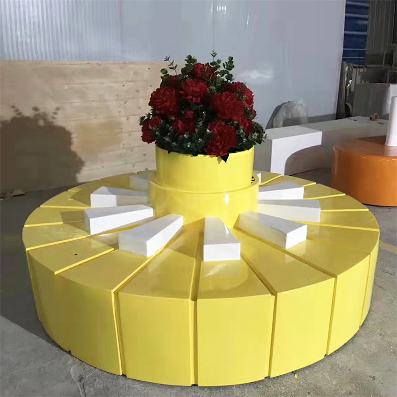 室内外玻璃钢公共大型商场花坛户外花池树池座椅酒店休闲景观组合