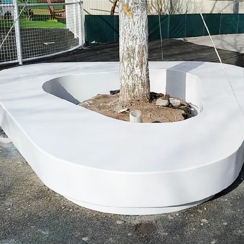 玻璃钢树池座椅商场景观花坛休闲椅商场公园休息区异形座椅雕塑