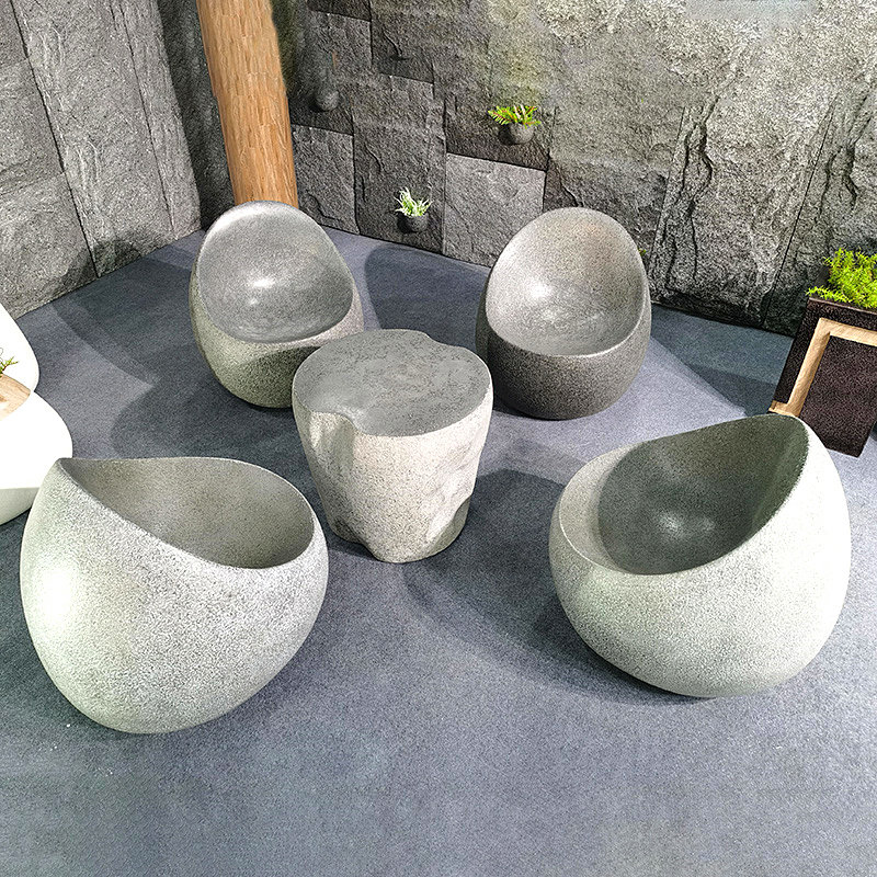 玻璃钢座椅北欧售楼处部洽谈接待桌椅一桌四椅休息区玻璃钢休闲椅