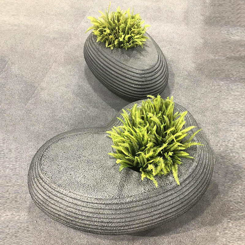 玻璃钢休闲座椅树池花盆防腐木坐凳创意户外公共休息商场景观定制