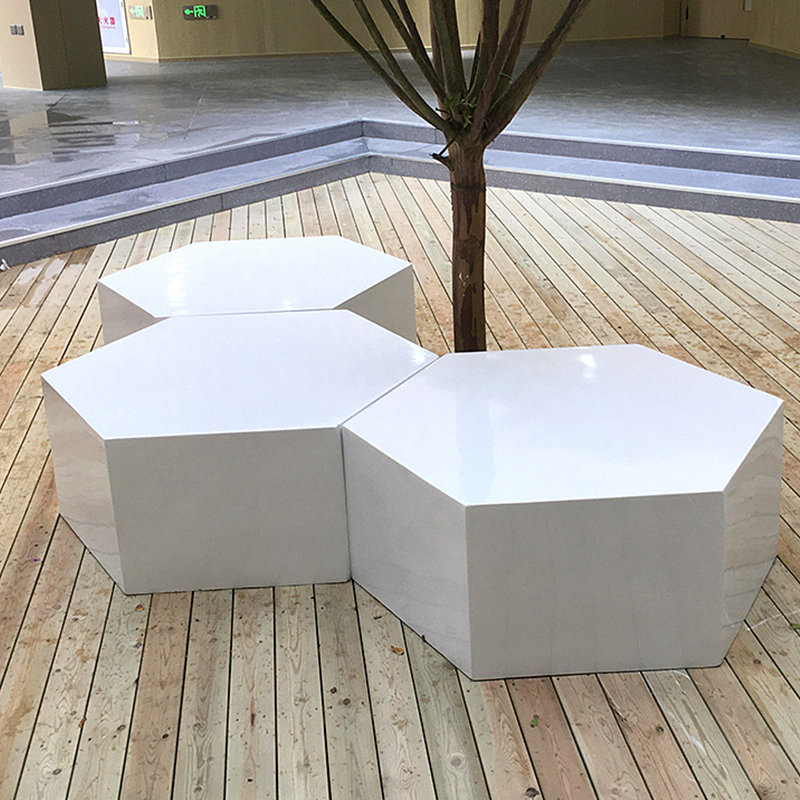 户外玻璃钢树池座椅创意商场休闲椅定制景观园林公共休息异形坐凳