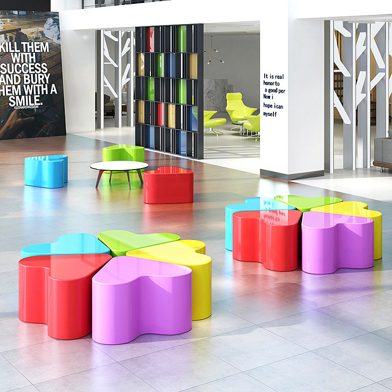 玻璃钢商场休闲座椅创意休息长排椅户外园林树池花坛异形坐凳定制