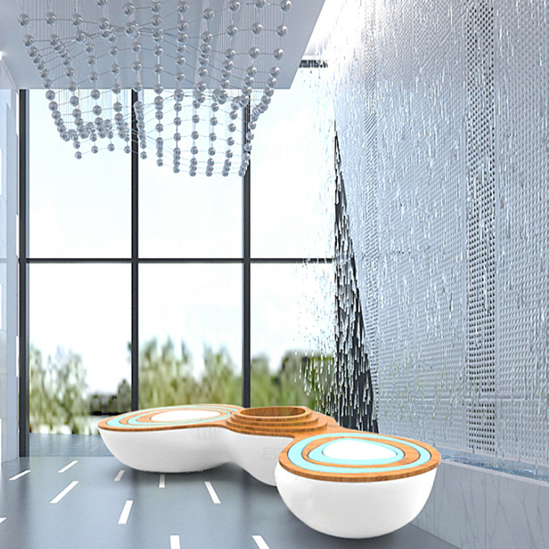 玻璃钢休闲椅商场公共休息区小树林座椅组合装饰户外异形坐凳定制