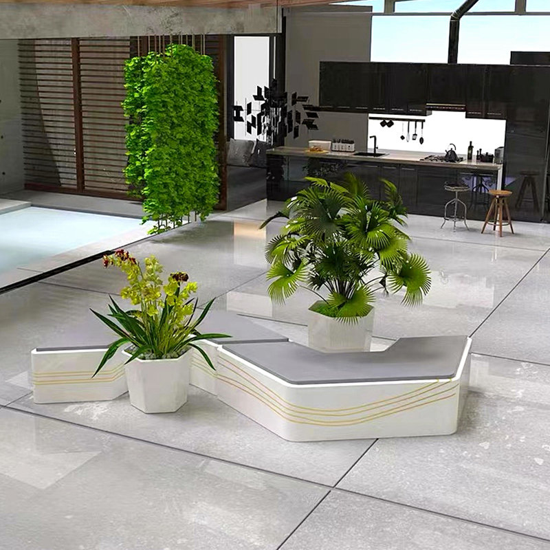 商场玻璃钢座椅公共休闲坐凳户外休息长椅广场公园创意电话造型凳